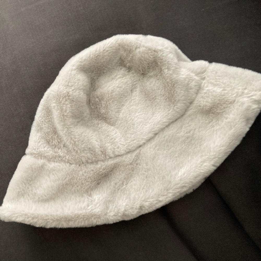 Brand new Cozy gray Sherpa Bucket Hat